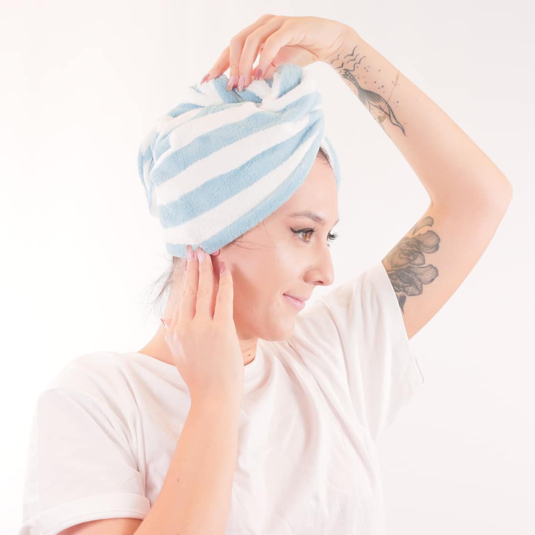 Recznik z mikrofibry turban do suszenia wlosow