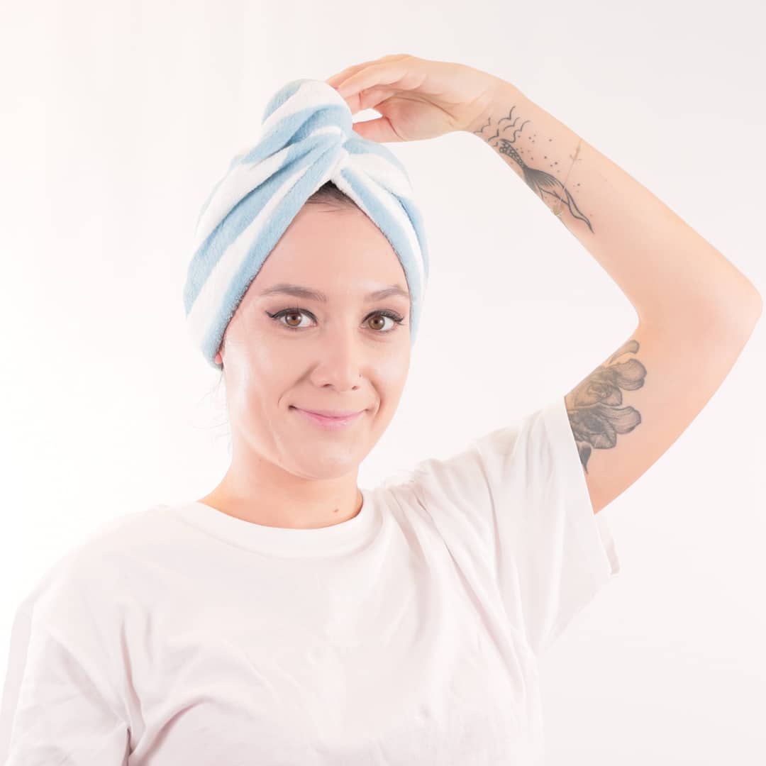 Recznik z mikrofibry turban do suszenia wlosow