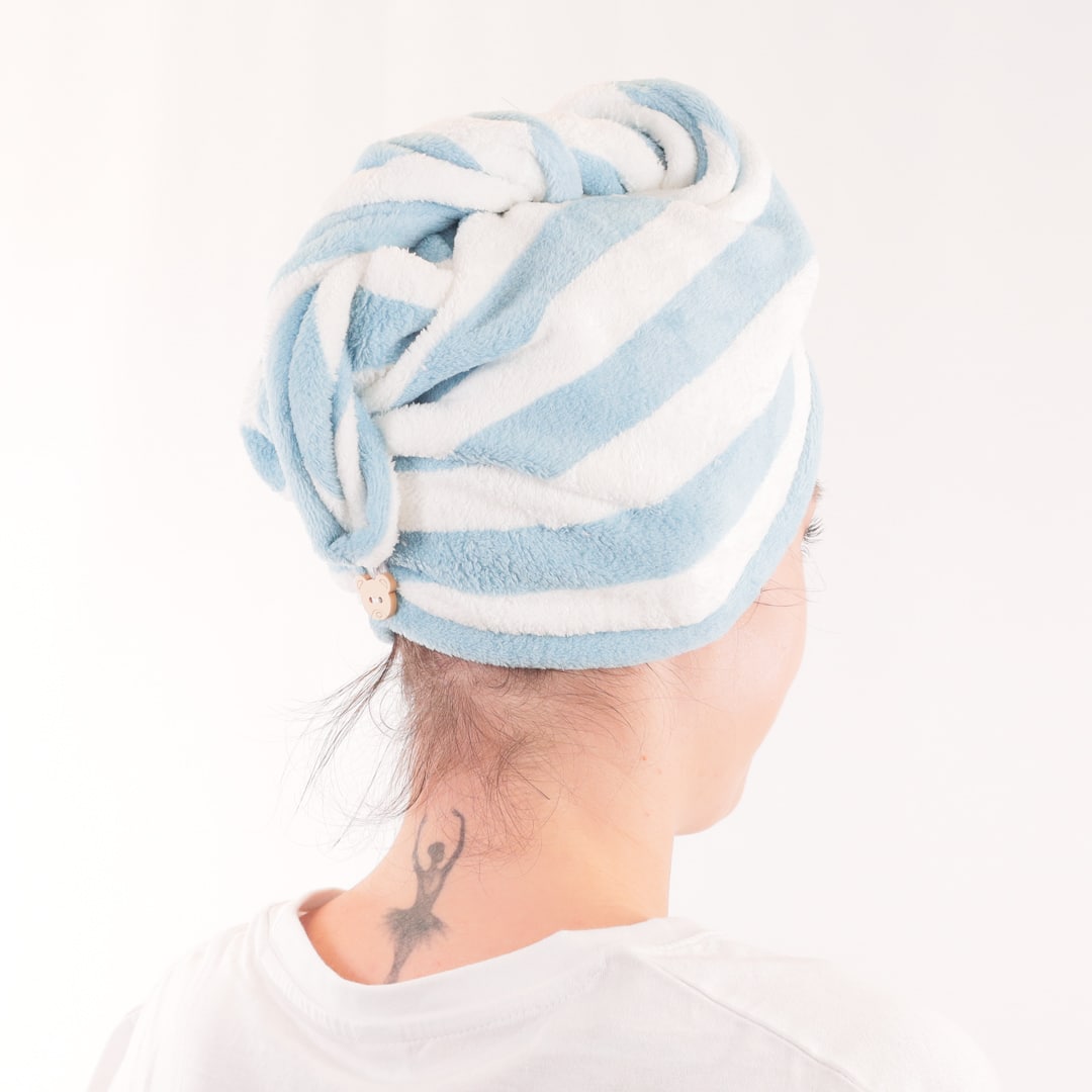 Recznik z mikrofibry turban do suszenia wlosow